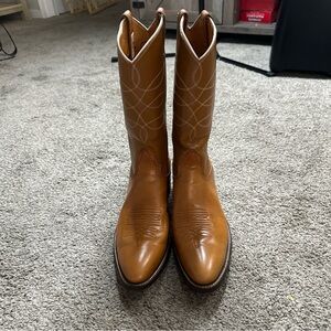 Nocona Western Cowboy Boots women’s Size 12.5 AA Tan USA